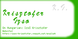 krisztofer izso business card